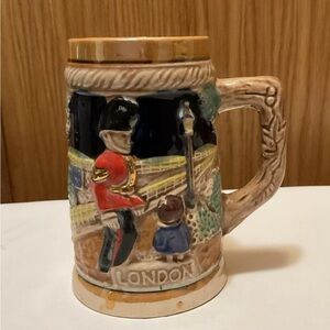 London Themed Ceramic Mug/Stein with a Soldier Design.
